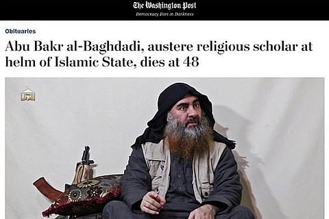 Twitterati slams Washington Post's obit headline on Al-Baghdadi
