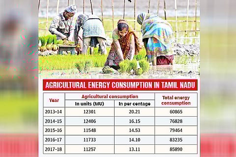 Sharp fall in farm energy use