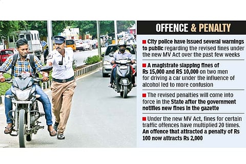 Public blink as only warning flows, revised traffic fines yet to hit the roads in State