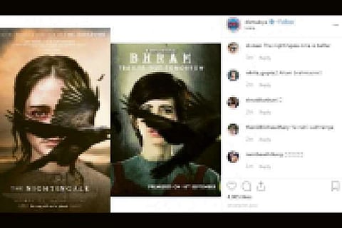 Is the poster of Kalki's 'Bhram' copied from 'The Nightingale'?