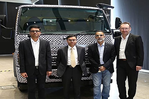 Pradeep Kumar, VP, Product Engineering; Satyakam Arya, CEO; Rohit Bhan, Head, Mktg and Sales, Daimler Buses