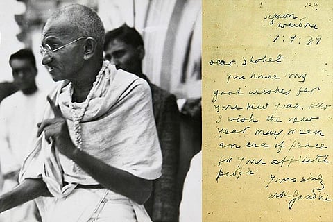 Unearthed Gandhi WWII letter wishes Jews 'era of peace'