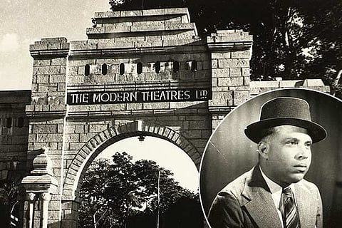 TR Sundaram (inset); The Modern Theatres