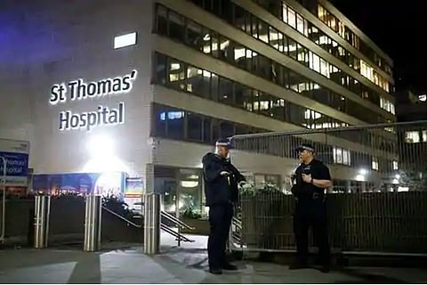 The hospital where British PM Boris Johnson is being treated for coronavirus (Courtesy: Reuters)