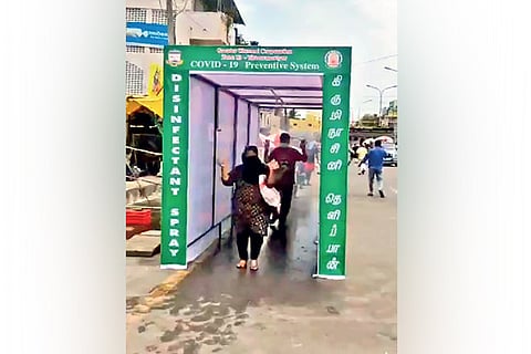 Tunnel to sanitise Tiruvanmiyur mkt