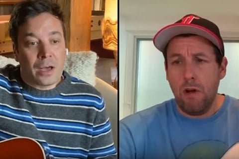Adam Sandler, Jimmy Fallon root for social distancing with 'Don't touch grandma' song