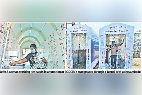Disinfection tunnel at Koyambedu harmless, says CMDA