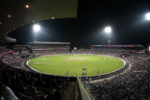 Eden groundsmen maintain social distancing while working on pitch