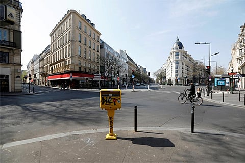 A deserted street in Paris (File photo: Reuters)