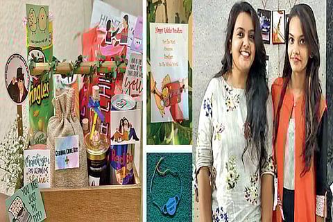 Gift hamper by The Box Company, Rakhi designs; Isha S Jain and Viveka S Jain