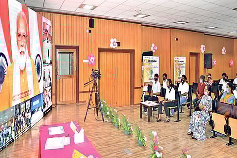 Virtual hackathon interaction with PM Narendra Modi proceeding from SKCET in Coimbatore on Sunday