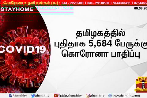 5,684 fresh cases in Tamil Nadu on Thursday