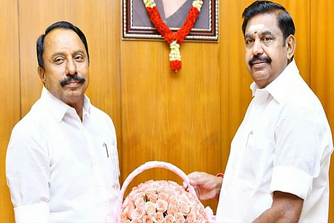 School Education Minister KA Sengottaiyan with Chief Minister Edappadi K Palaniswami