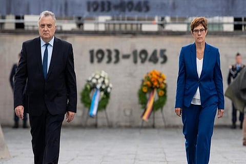 Jeremy Issacharoff marked the occasion with German Defense Minister Annegret Kramp-Karrenbauer