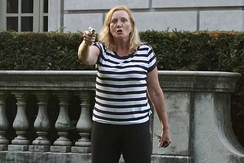 Couple who pointed guns at protesters tell Republican convention that suburbs in peril