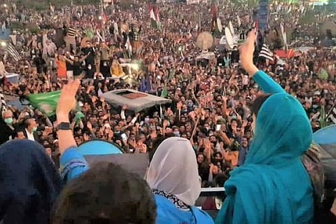 PDM's 5th power show calls for Imran's ouster