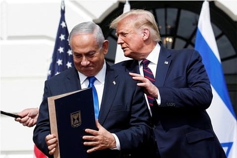 US president Donald Trump and Israel Prime Minister Benjamin Netanyahu