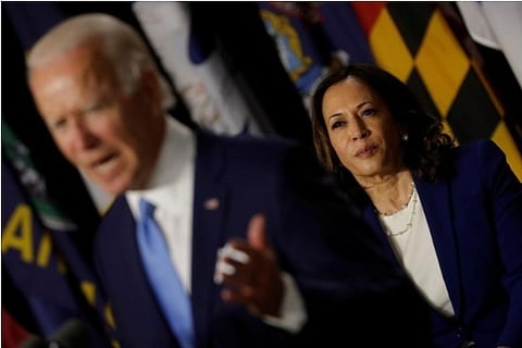 File photo: Joe Biden and Kamala Harris
