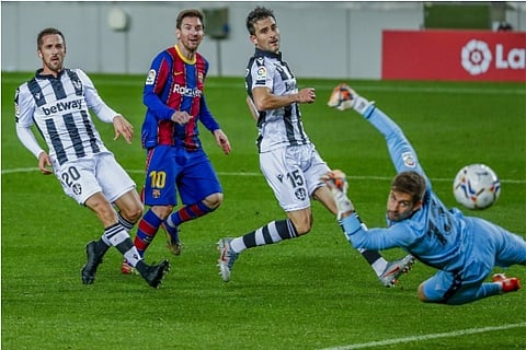 Source: AP; Messi Helps Barcelona End Losing Skid With 1-0 Win