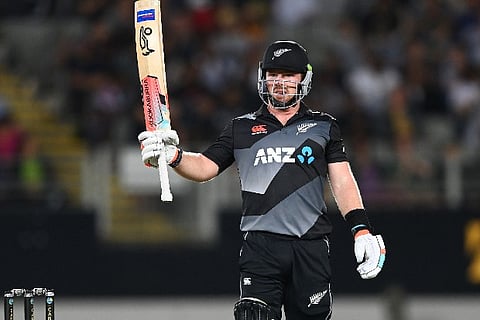 Seifert spearheaded the Kiwis chase with a stylish 57. Image Courtesy: Twitter - @BLACKCAPS