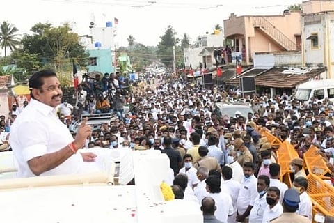 Source: Thanthi Twitter; EPS kickstarted the party's election campaign