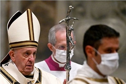 Source: AP; Low-key Christmas Eve Mass Curbed By Covid at Vatican City