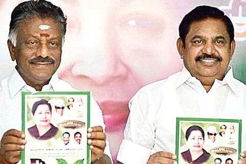 Deputy CM O Panneerselvam and CM Edappadi K Palaniswami