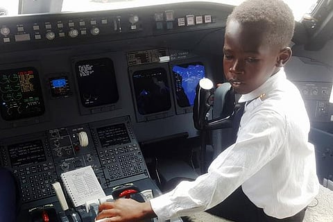 Seven-year-old boy who adores Elon Musk is sensation on Ugandan aviation scene