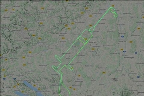 Source: Reuters; A flightradar24.com handout photo