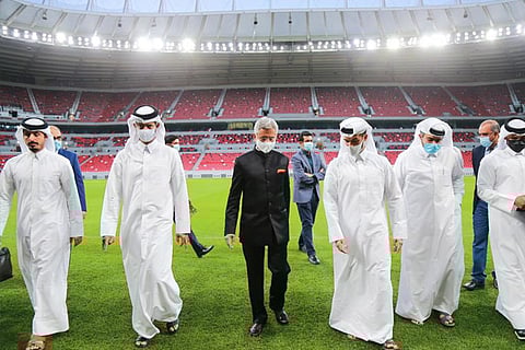 Jaishankar visits 2022 World Cup venue in Qatar