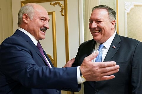 Pompeo visits Belarus as Minsk's ties with Moscow fray