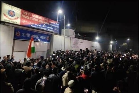 Unidentified miscreants open fire outside Jamia university, police register case