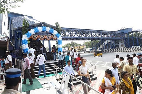 CM inaugurates FOB at Alandur Metro station