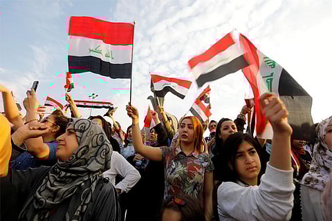 Iraqi women protest violence against female demonstrators