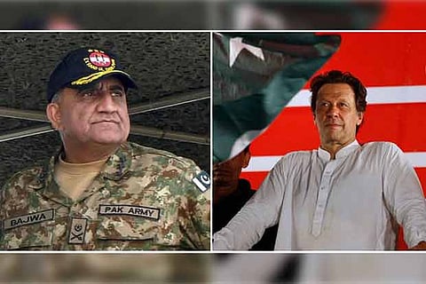 Pakistan Army Chief Bajwa and PM Imran Khan (File Photo)
