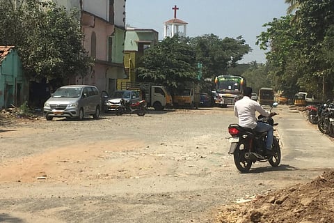 A stretch of the road that awaits completion