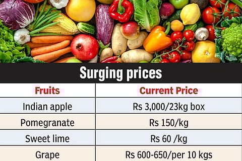 Fruit prices go up due to supply shortage