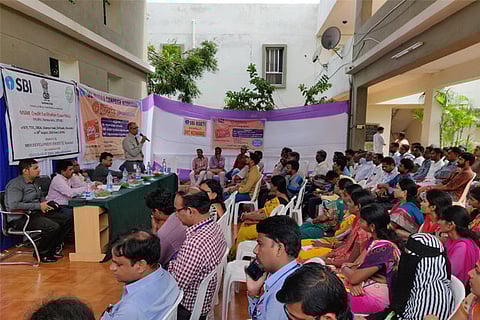 File Photo: SBI MSME loan mela (Courtesy: Twitter)