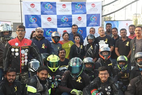 Participantes after completing the rally