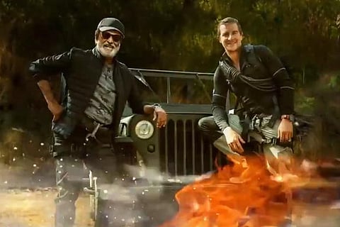 Bear Grylls shares first look of Rajinikanth in 'Man vs Wild'