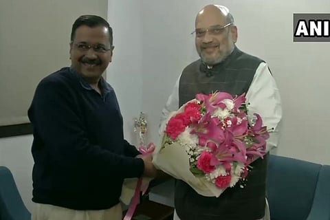 Arvind Kejriwal meets Home Minister Amit Shah, says will work together for Delhi's development