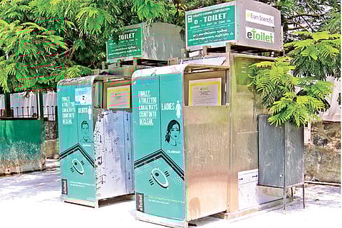 Corporation has installed 151 e-toilets in the city. One of those in T Nagar