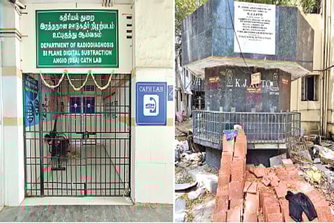 Angiogram cath lab remains closed on Sunday; the RO drinking water system in a dilapidated condition