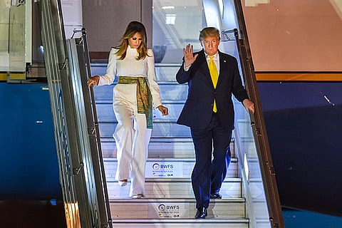 US President Donald Trump lands in Delhi for main leg of India visit