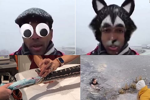 Trending in TN: Woman rescue of pet dog from icy water, vets saving python that swallowed a beach towel, Reporter’s varied filters during Facebook live