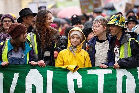 'The world is on fire,' Greta Thunberg tells UK climate rally (Courtesy: Reuters)