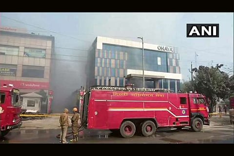 Another fireman was about to enter Peeragarhi building but was stopped in the nick of time