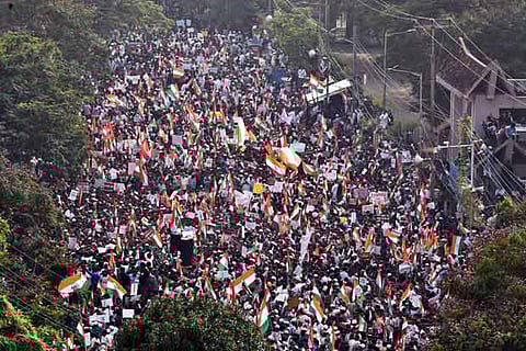 Thousands attend huge anti-CAA protest in Hyderabad