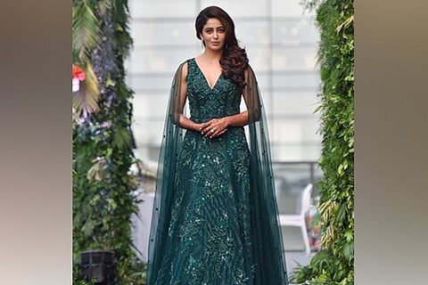 Nehha Pendse stuns in green gown