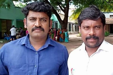 Teachers Chinnamuthu and Lakshmanan